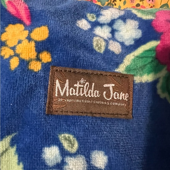 Matilda Jane Beach Tote Floral Polka Dot Colorful Terrycloth Carryall Bag - Picture 2 of 4